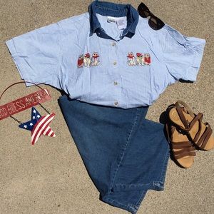 Adorable plus size cotton top.